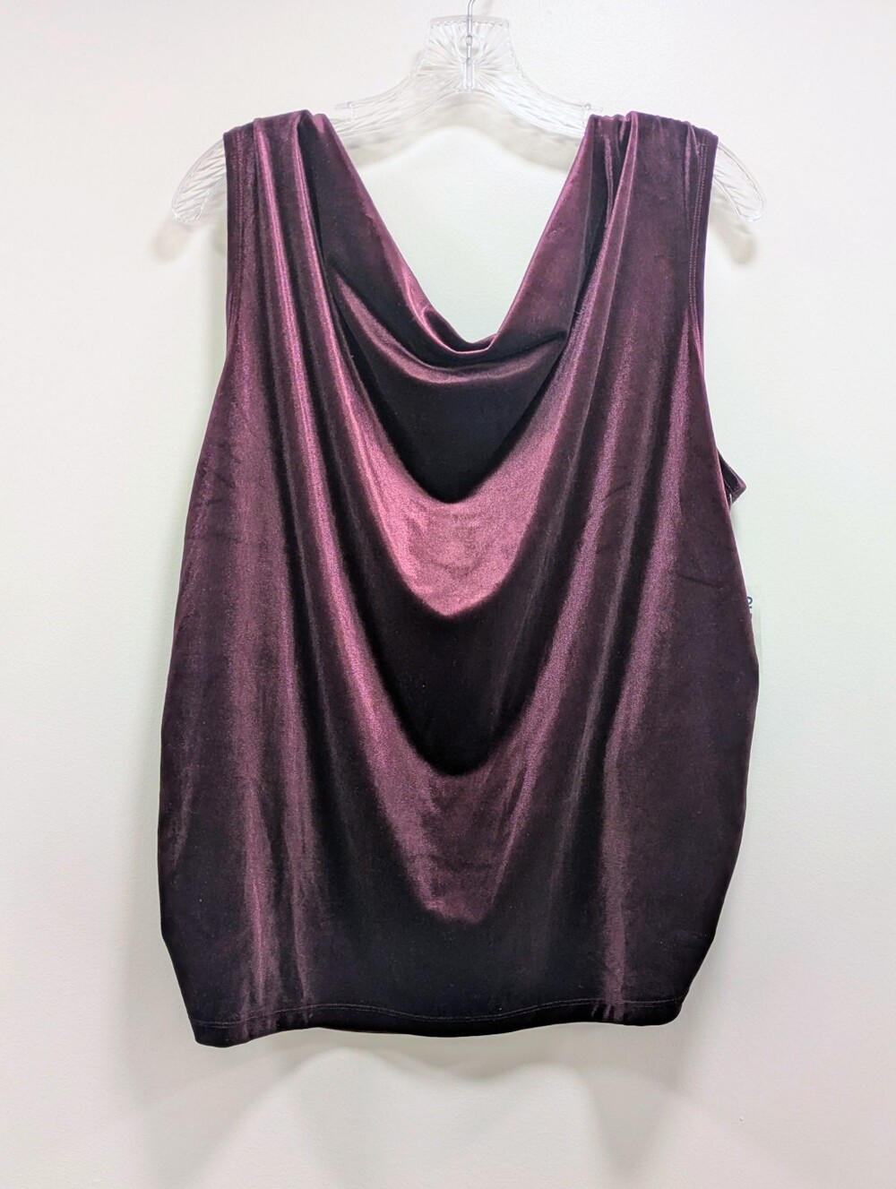 NWT Old Navy Velvet Cowl Neck Ruched Camisole in Plum